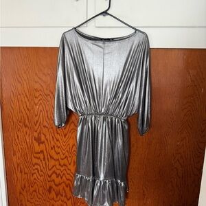 Nasty gal  Silver Metallic Dress